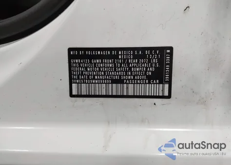 2021 Volkswagen Jetta 1.4T Sel из США, поврежденный, VIN 3VWE57BU9MM099899